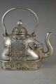 Asia China Style Decorate Handwork Tibet Silver Carve Elephant Delicate Teapot Other Chinese Antiques photo 4