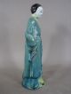 Two Antique Chinese Ceramic Statues,  Sancai Glaze Sage,  Blue Glaze Lady Men, Women & Children photo 7