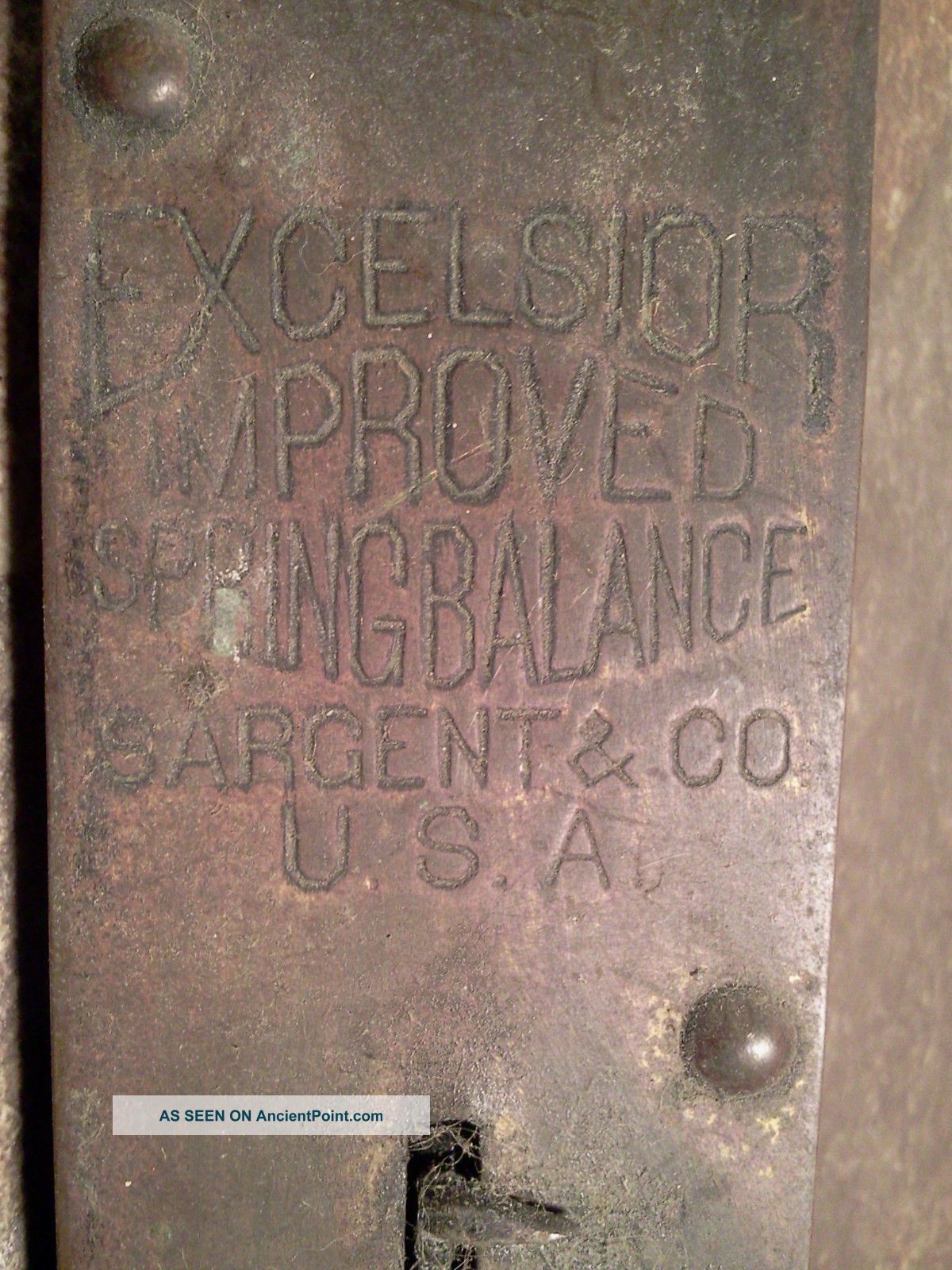 Antique Metal Hanging Spring Scale - Excelsior Sargent & Co - Old Scales photo