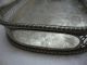 A Vintage Silver Plated On Copper Serving Tray With Raised Gallery Four Bun Feet Platters & Trays photo 4