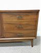 Vintage Mid Century Modern Broyhill Emphasis Walnut Triple Dresser Sideboard Post-1950 photo 2
