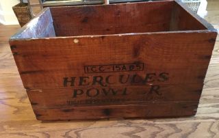Vintage Hercules Powder Box Wooden Box Crate. photo