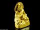 Extremely Rare 24k Gold Leaf Holy Burmese Buddha Amulet Statue Amulets photo 2