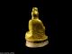 Old Gilt Bronze Guan Yin Chinese Buddha Statue Amulet Amulets photo 2