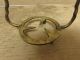 Rare Miniature 18th Century Brass Pot Or Kettle Hanging Trivet In Old Color Primitives photo 2