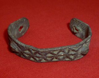 Viking Ancient Artifact - Bronze Childrens Bracelet Circa 700 - 800 Ad - 2394 - photo