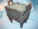 Vintage Heavy Cast Iron Censer Converted To Bar Ice Bucket With Lid Taiwan Ice Boxes photo 2