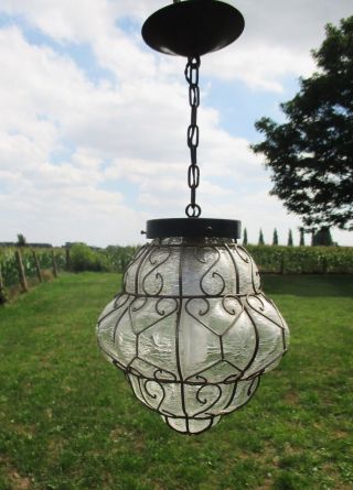 Vintage Small Caged Chandelier Alibaba Style Glass Ceiling Light Lamp photo