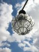 Vintage Small Caged Chandelier Alibaba Style Glass Ceiling Light Lamp Chandeliers, Fixtures, Sconces photo 5