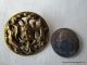 2869 – “mask Of Bacchus” Brass Pierced Antique Button Buttons photo 3