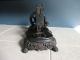 Large Antique Cast Iron Figural Head With Helmet Sewing Machine 1800 ' S Sewing Machines photo 9