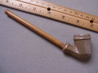 Authentic Circa 1840 ' S Ohio Pottery Trade Pipe And Reed Stem photo