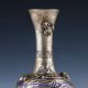 Chinese Silver Copper Five Toad Sculpture Vase W Qianlong Mark Vases photo 1