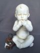 Gorgeous Lg Rare Antique German Bisque Heubach Piano Baby Doll Figurine Figure Figurines photo 8