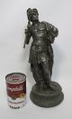 Antique Neo - Classical Greek Roman Soldier God Of War Ares Spelter Sculpture Yqz Metalware photo 1