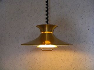 Vintage Danish Pendant Lamp Brass Color Mid Century Modern Fog Morup Lyfa Ph Era photo