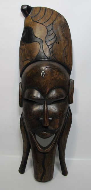 Antique African Tribal Art Marka Tribe Hand Carved Wooden Ceremonial Mask Yqz photo