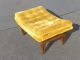 Vintage French Provincial Gold Tufted Velvet Ottoman Bench Mid Century Modern Post-1950 photo 2