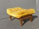 Vintage French Provincial Gold Tufted Velvet Ottoman Bench Mid Century Modern Post-1950 photo 3