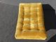 Vintage French Provincial Gold Tufted Velvet Ottoman Bench Mid Century Modern Post-1950 photo 5