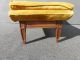 Vintage French Provincial Gold Tufted Velvet Ottoman Bench Mid Century Modern Post-1950 photo 6