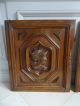 Pair French Hand Carved Wood Walnut Gothic Door Panel /knight Men Profile 19th Doors photo 5