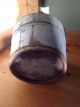 Antique Vermont Wooden Sap Bucket Syrup Bucket Old Gray And Red Paint Primitive Primitives photo 6