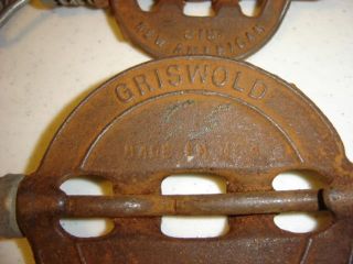 2 Old Rusty Dampers Griswold 3 