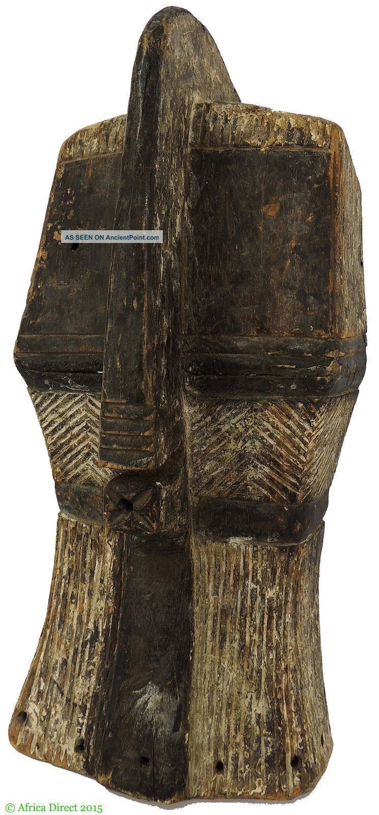 Songye Kifwebe Mask White Pigment Congo African Art Was $175.  00 Masks photo
