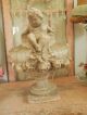 Fabulous Vintage Plaster Urn Planter With Cherubs,  Roses Barbola Garlands Swags Garden photo 2