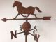 Vintage Antique Cast Iron Standing Horse Weathervane Rustic Country Decor Weathervanes & Lightning Rods photo 2