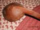 18th Century Lg Walnut Wooden Ladle All Hand Carved Out W Lg Shaped Bowl Primitives photo 8