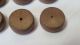 Vintage Antique Wood Wooden Black White Checkers Bead Game Pawn Piece Rustic Old Primitives photo 1