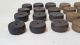 Vintage Antique Wood Wooden Black White Checkers Bead Game Pawn Piece Rustic Old Primitives photo 7