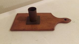 Primitive Country Chopping Board Candle Holder photo