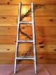 Primitive Grungy White 3 Ft.  Slant Lll Ladder/country/rustic/distressed/old/worn Primitives photo 7