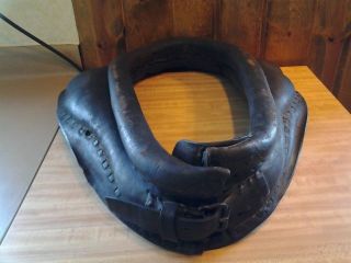 Old Antique Primitive Work Horse Leather Collar From Old - Time Farm photo
