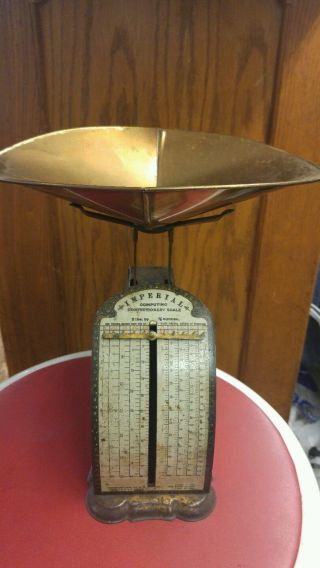 Antique 1899 - 1903 Pelouze Imperial Confectionery Candy Scale England France Bel photo