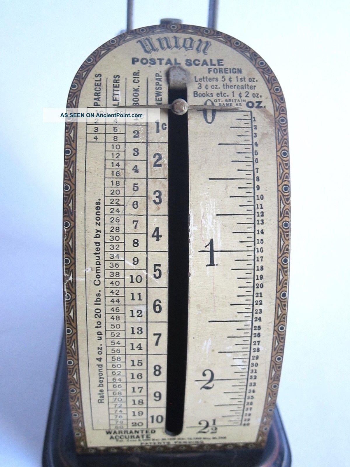 Antique Scales,  Country Store Pelouze Scale & Mfg Co Union Postal Scale Scales photo