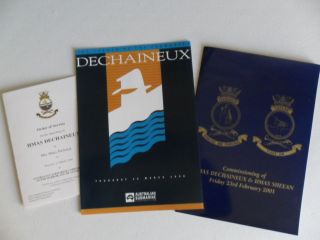 Navy Hmas Dechaineux Launch & Service,  Commissioning Programs Includes Sheean photo