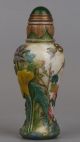 Exquisite Chinese Old Beijing Sculpture Painting Glass Snuff Bottle Qianlong Mk Snuff Bottles photo 3