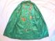 Emerald Green Silk 1920 ' S Chinese Opera Dragon Cape W Metallic Gold Couching Robes & Textiles photo 3