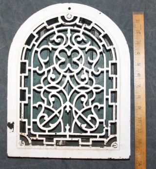 Vintage 11” X 14” Arch Top - Cathedral Shaped Heat Vent /wall Grate Register/1894 photo