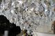 Antique Vnt French Huge Basket Style Crystal Chandelier Lamp 1940 ' S 20in Diametr Chandeliers, Fixtures, Sconces photo 9