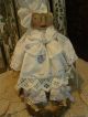 Primitive Folk Art Doll Old Linen,  Old Lace,  Old Photo,  Old Button Folk Art Doll Primitives photo 1
