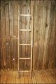 Vtg Wood Ladder Shelf 5 Step Barn Farm Primitive Decor Shabby Quilt Rustic Rungs Primitives photo 2