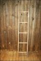Vtg Wood Ladder Shelf 5 Step Barn Farm Primitive Decor Shabby Quilt Rustic Rungs Primitives photo 8