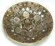 Fancy Antique Pierced Brass Button Encrusted W/ Cut Steel Accents 1 & 11/16 Inch Buttons photo 2