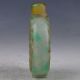 100 Natural Jadeite A Jade Hand - Carved Snuff Bottle “招财进宝” Snuff Bottles photo 4