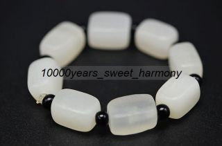 Delicate Chinese Old Jade Carved Lucky Bracelet Pn9 photo